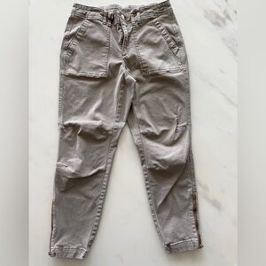 White House Black Market Khaki Slim Crop Cargo Pants